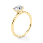 Elegant 14kt White Gold Solitaire Engagement Ring Setting for 2 Carat Round Diamond - Size 7