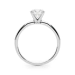 Elegant 14kt White Gold Solitaire Engagement Ring Setting for 2 Carat Round Diamond - Size 7