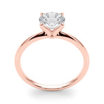 Elegant 14kt White Gold Solitaire Engagement Ring Setting for 2 Carat Round Diamond - Size 7