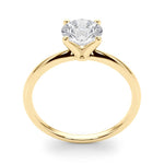 Elegant 14kt White Gold Solitaire Engagement Ring Setting for 2 Carat Round Diamond - Size 7