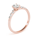Elegant 14kt White Gold Oval Semi-Mount Diamond Ring