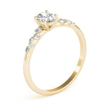 Elegant 14kt White Gold Oval Semi-Mount Diamond Ring