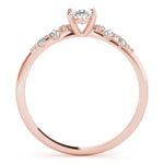 Elegant 14kt White Gold Oval Semi-Mount Diamond Ring