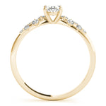 Elegant 14kt White Gold Oval Semi-Mount Diamond Ring
