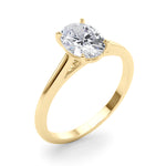 Exquisite 14kt White Gold Solitaire Oval Engagement Ring