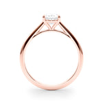 Exquisite 14kt White Gold Solitaire Oval Engagement Ring