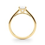 Exquisite 14kt White Gold Solitaire Oval Engagement Ring