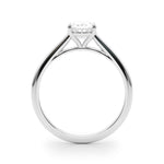 Exquisite 14kt White Gold Solitaire Oval Engagement Ring