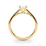 Exquisite 10x8mm Emerald Cut Solitaire Setting - 14kt White Gold
