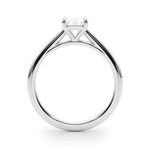 Exquisite 10x8mm Emerald Cut Solitaire Setting - 14kt White Gold