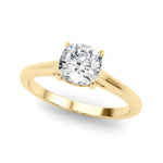Elegant 14kt White Gold Solitaire Cushion Engagement Ring Setting - Style 