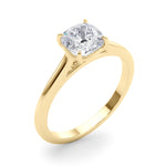 Elegant 14kt White Gold Solitaire Cushion Engagement Ring Setting - Style 