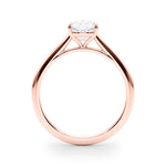 Elegant 14kt White Gold Solitaire Cushion Engagement Ring Setting - Style 
