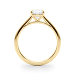 Elegant 14kt White Gold Solitaire Cushion Engagement Ring Setting - Style 