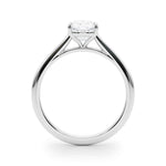 Elegant 14kt White Gold Solitaire Cushion Engagement Ring Setting - Style 