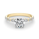 Elegant 14kt White Gold Marquise & Round Diamond Semi-Mount Engagement Ring (1/2 ct tw)