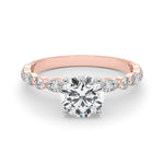 Elegant 14kt White Gold Marquise & Round Diamond Semi-Mount Engagement Ring (1/2 ct tw)