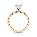 Elegant 14kt White Gold Marquise & Round Diamond Semi-Mount Engagement Ring (1/2 ct tw)