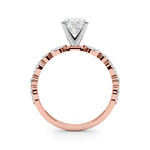 Elegant 14kt White Gold Marquise & Round Diamond Semi-Mount Engagement Ring (1/2 ct tw)