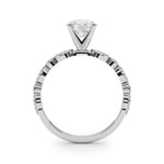 Elegant 14kt White Gold Marquise & Round Diamond Semi-Mount Engagement Ring (1/2 ct tw)