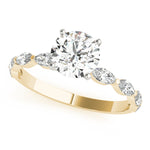 Elegant 14kt White Gold Marquise Semi-Mount Diamond Engagement Ring Setting (1/2 ct tw)