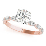 Elegant 14kt White Gold Marquise Semi-Mount Diamond Engagement Ring Setting (1/2 ct tw)