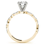 Elegant 14kt White Gold Marquise Semi-Mount Diamond Engagement Ring Setting (1/2 ct tw)