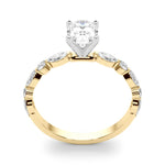 Elegant 14kt White Gold Marquise Semi-Mount Diamond Engagement Ring Setting (1/2 ct tw)