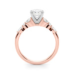Exquisite 14kt White Gold Marquise and Round Diamond Engagement Ring - 3/8 ct TW SI1-SI2, G-H