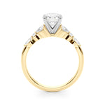 Exquisite 14kt White Gold Marquise and Round Diamond Engagement Ring - 3/8 ct TW SI1-SI2, G-H