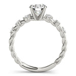 Elegant 14kt White Gold 1/3 CTW SI1-SI2 G-H Diamond Engagement Ring Setting