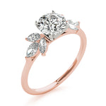 Exquisite Marquise Cut Engagement Ring with Side Accents in 14kt White Gold