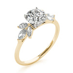 Exquisite Marquise Cut Engagement Ring with Side Accents in 14kt White Gold