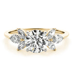 Exquisite Marquise Cut Engagement Ring with Side Accents in 14kt White Gold