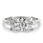 Exquisite Marquise Cut Engagement Ring with Side Accents in 14kt White Gold
