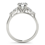 Exquisite Marquise Cut Engagement Ring with Side Accents in 14kt White Gold