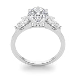Exquisite Marquise Cut Engagement Ring with Side Accents in 14kt White Gold