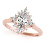 Elegant 14kt White Gold Oval Semi-Mount Fashion Ring - Customizable Center Stone