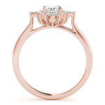 Elegant 14kt White Gold Oval Semi-Mount Fashion Ring - Customizable Center Stone