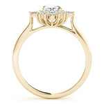 Elegant 14kt White Gold Oval Semi-Mount Fashion Ring - Customizable Center Stone