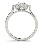 Elegant 14kt White Gold Oval Semi-Mount Fashion Ring - Customizable Center Stone
