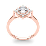 Elegant 14kt White Gold Oval Semi-Mount Fashion Ring - Customizable Center Stone