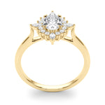 Elegant 14kt White Gold Oval Semi-Mount Fashion Ring - Customizable Center Stone