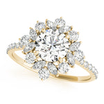 Elegant 14kt White Gold Round Cut Solitaire Engagement Ring Setting - 3/4 ct TW SI2, H-I