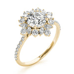 Elegant 14kt White Gold Round Cut Solitaire Engagement Ring Setting - 3/4 ct TW SI2, H-I