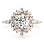 Elegant 14kt White Gold Round Cut Solitaire Engagement Ring Setting - 3/4 ct TW SI2, H-I