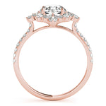Elegant 14kt White Gold Round Cut Solitaire Engagement Ring Setting - 3/4 ct TW SI2, H-I