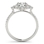 Elegant 14kt White Gold Round Cut Solitaire Engagement Ring Setting - 3/4 ct TW SI2, H-I
