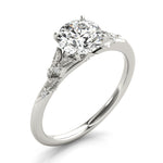 Elegant 14kt Yellow Gold Semi-Mount Round Cut Engagement Ring Setting - 1.7 DWT