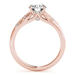 Elegant 14kt Yellow Gold Semi-Mount Round Cut Engagement Ring Setting - 1.7 DWT